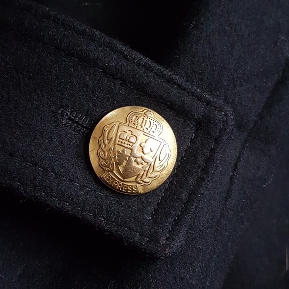 Express military style wool coat size XS - Picture 4 of 8